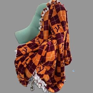 Handmade Virginia Tech Throw NWT  55"x65"